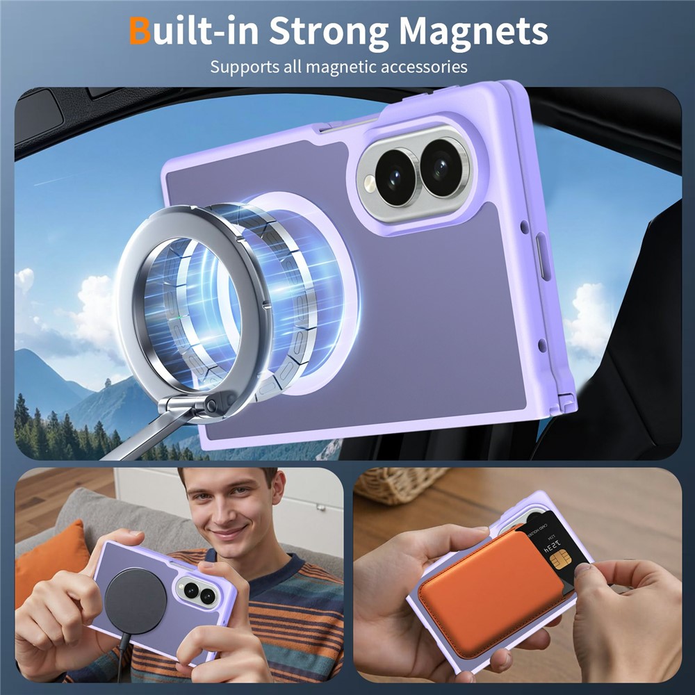  Samsung Galaxy Z Fold 8 Skal MagSafe TPU Lila