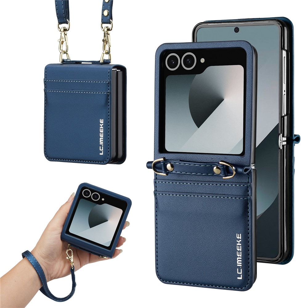 LC.IMEEKE LC.IMEEKE Galaxy Z Flip 8 Skal med Kortfack & Axelrem