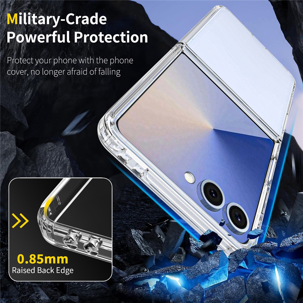  Samsung Galaxy Z Flip 8 Skal Stöttåligt TPU Transparent