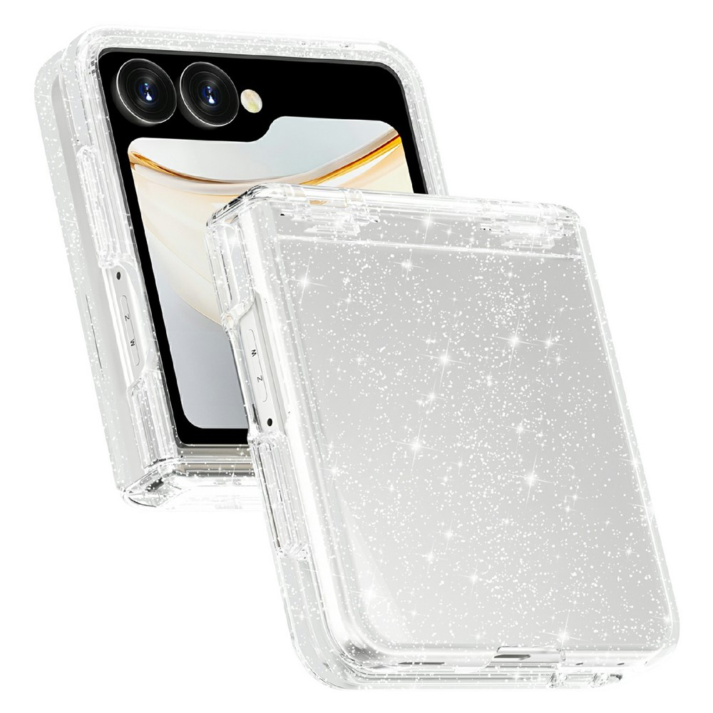  Samsung Galaxy Z Flip 8 Skal Glitter TPU Vit
