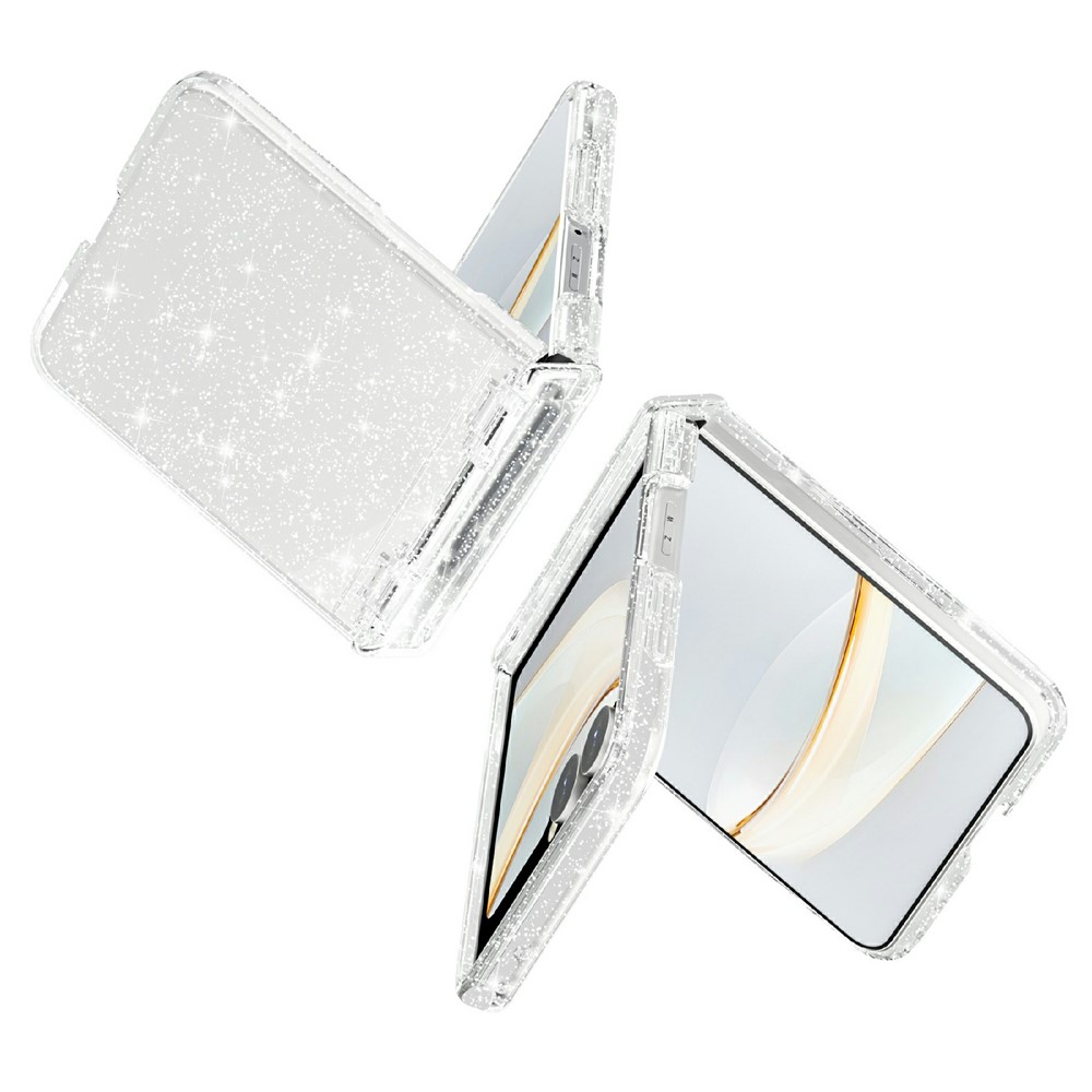  Samsung Galaxy Z Flip 8 Skal Glitter TPU Vit