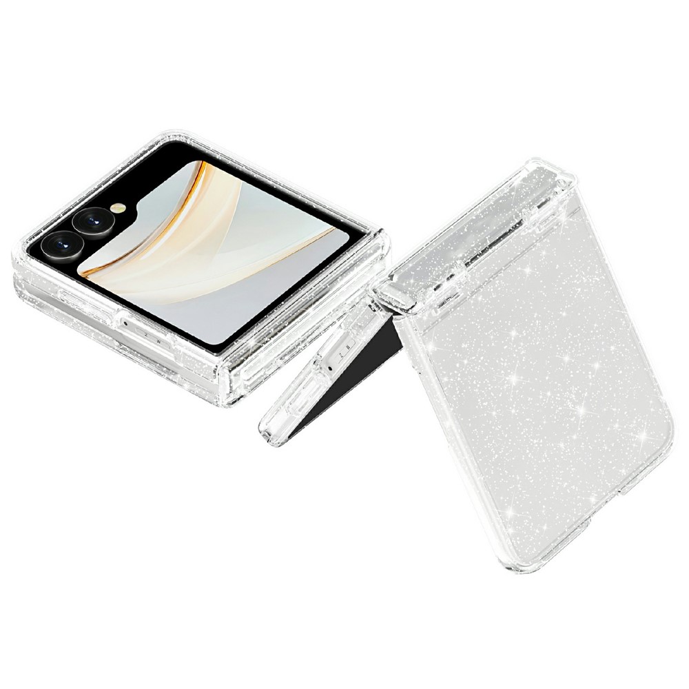  Samsung Galaxy Z Flip 8 Skal Glitter TPU Vit
