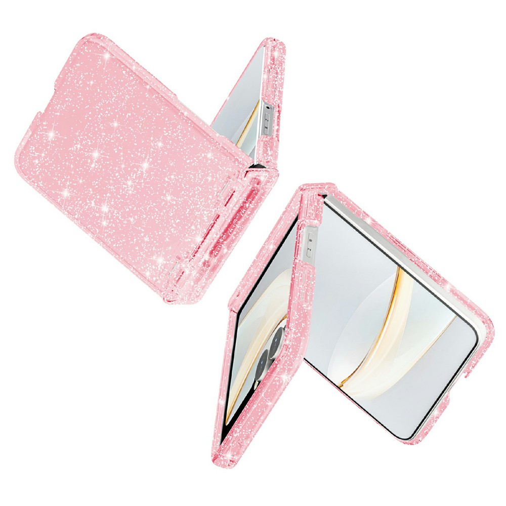  Samsung Galaxy Z Flip 8 Skal Glitter TPU Rosa