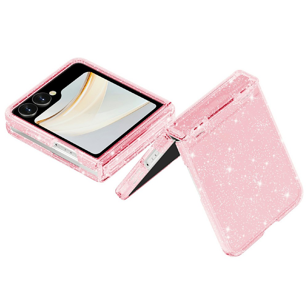  Samsung Galaxy Z Flip 8 Skal Glitter TPU Rosa