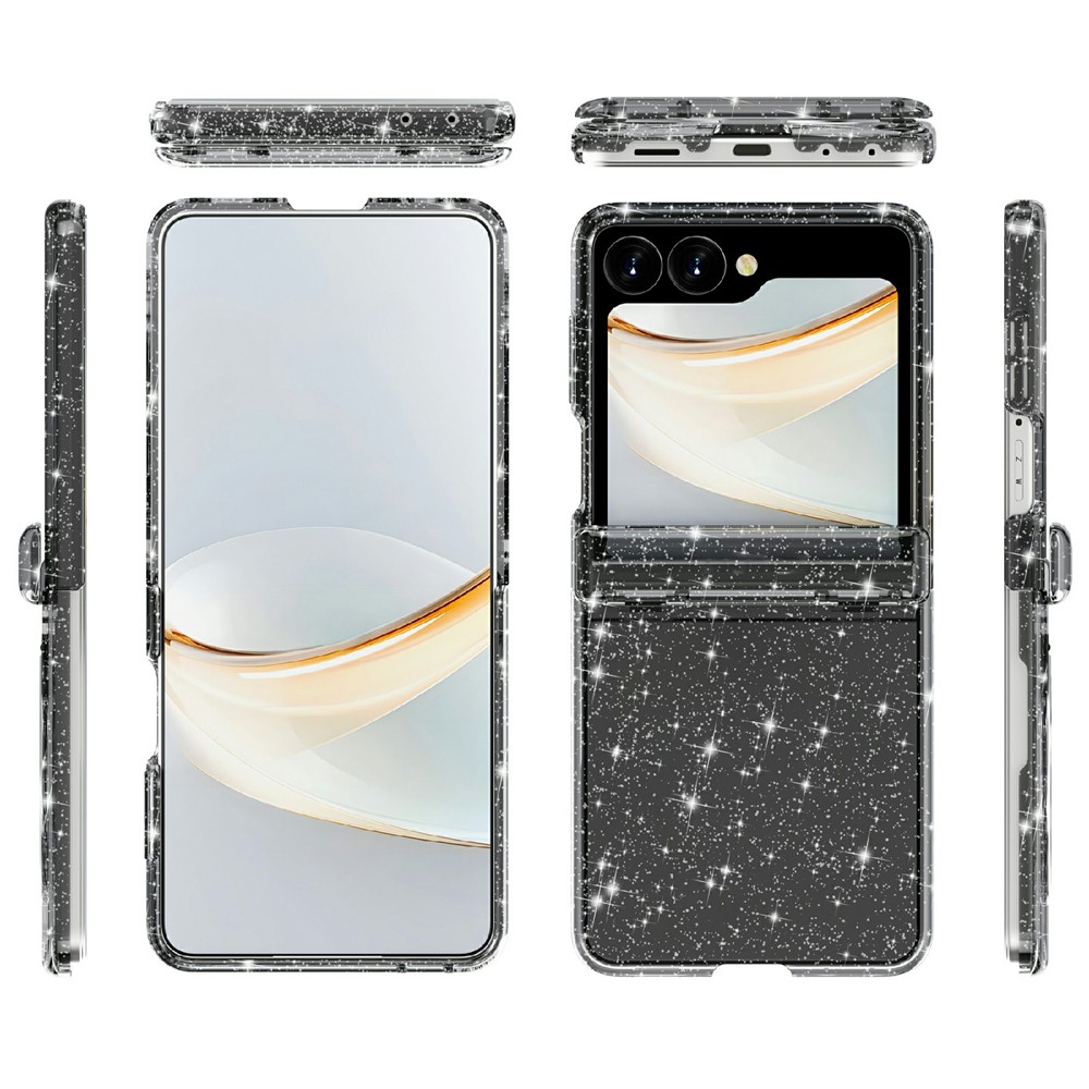  Samsung Galaxy Z Flip 8 Skal Glitter TPU Svart