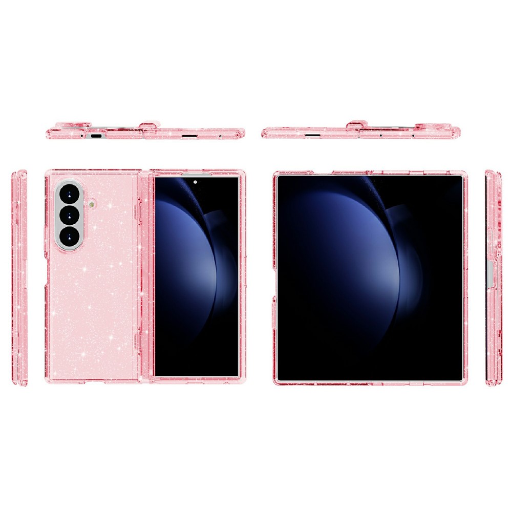  Samsung Galaxy Z Fold 8 Ultra Skal Glitter TPU Rosa