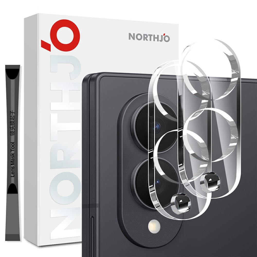 NORTHJO NORTHJO Samsung Galaxy Z Fold 8 2-PACK Linsskydd Härdat Glas