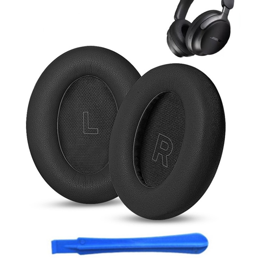  Öronkuddar För Bose QuietComfort Ultra Läder Svart
