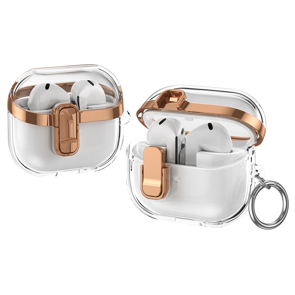  Samsung Galaxy Buds 3/3 Pro Skal Hybrid Transparent/Roséguld