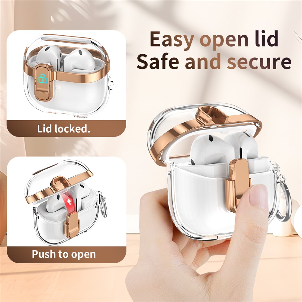  Samsung Galaxy Buds 3/3 Pro Skal Hybrid Transparent/Rosa