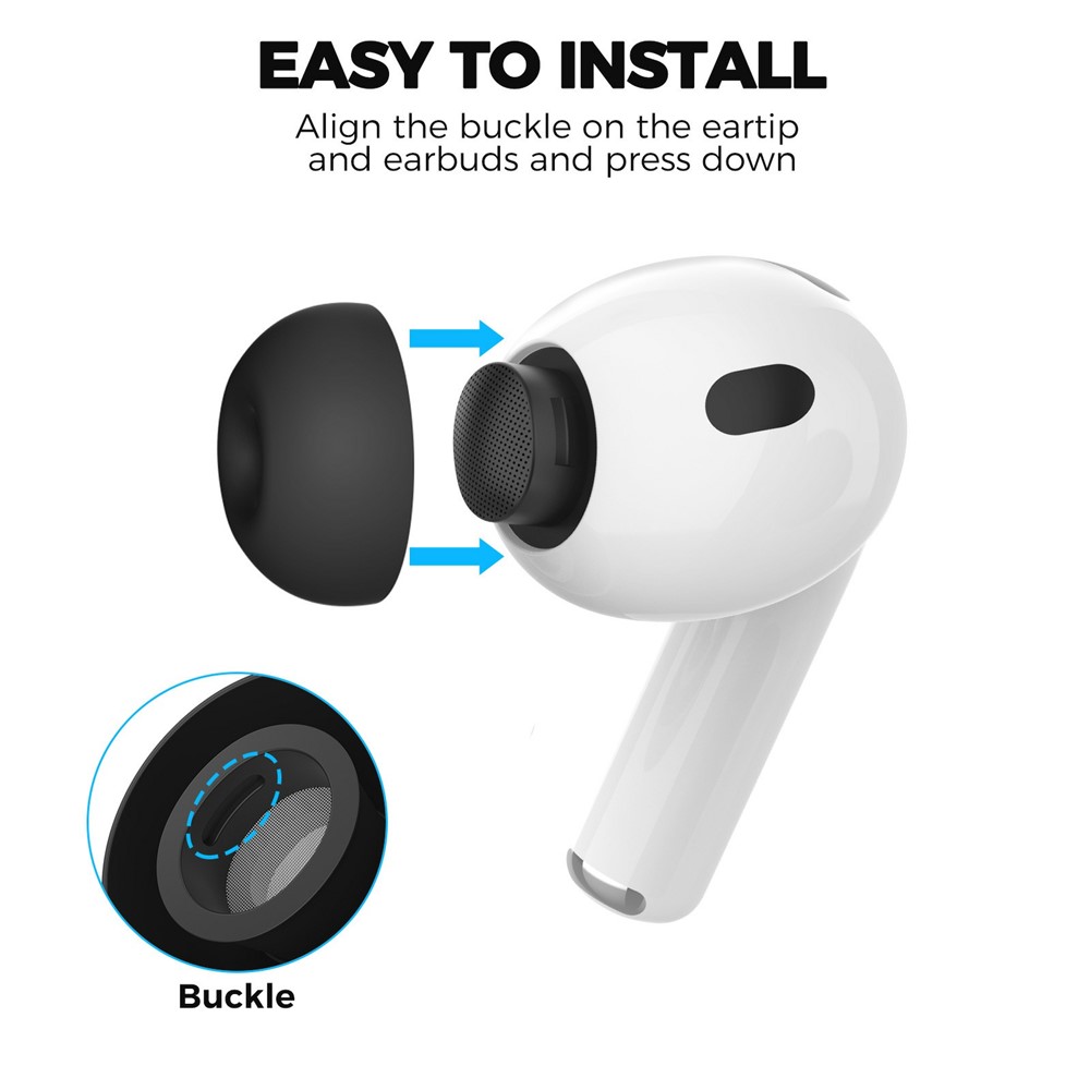AHASTYLE AHASTYLE 3-PACK AirPods Pro 3 Öronpluggar Silikon Svart