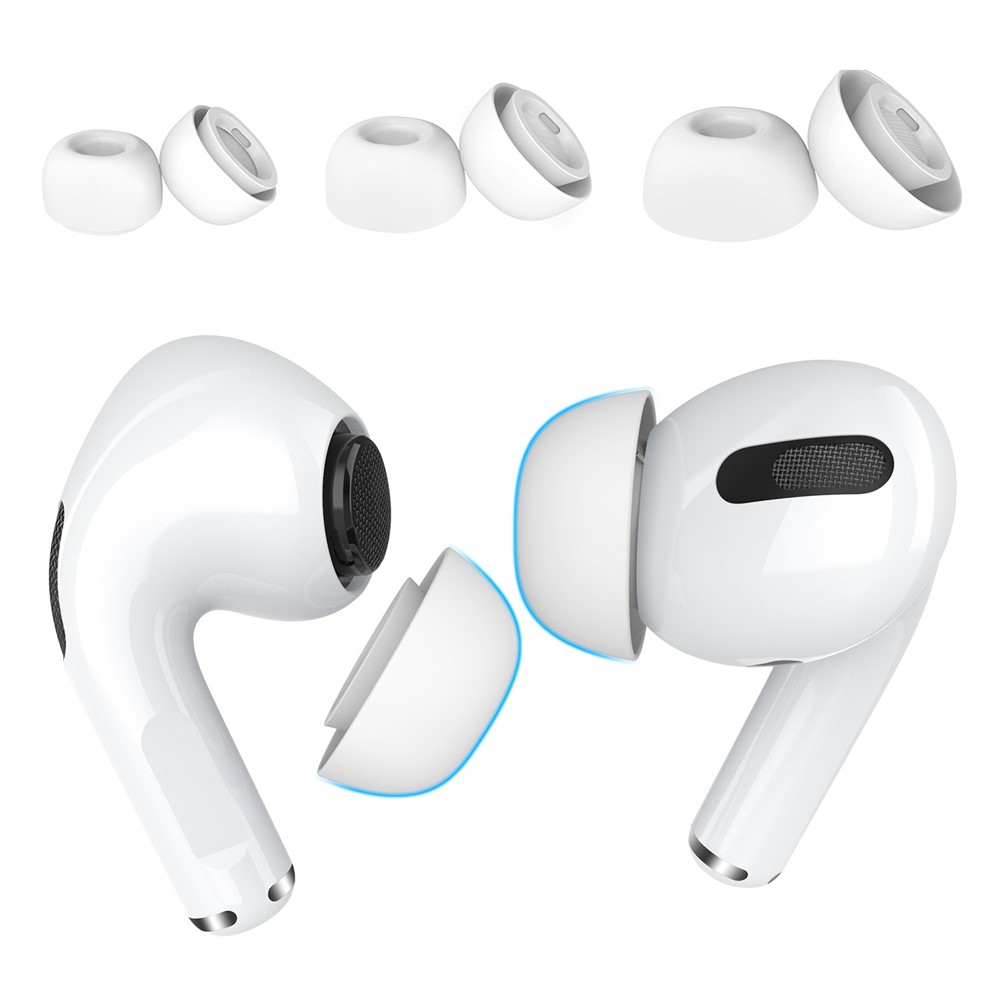 AHASTYLE AHASTYLE 3-PACK AirPods Pro 2/1 Öronpluggar Silikon Vit
