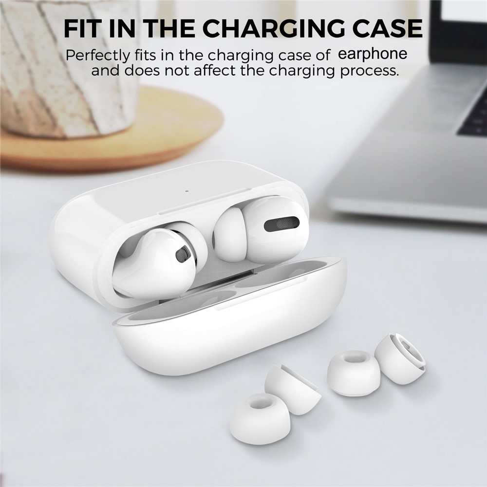 AHASTYLE AHASTYLE 3-PACK AirPods Pro 2/1 Öronpluggar Silikon Vit