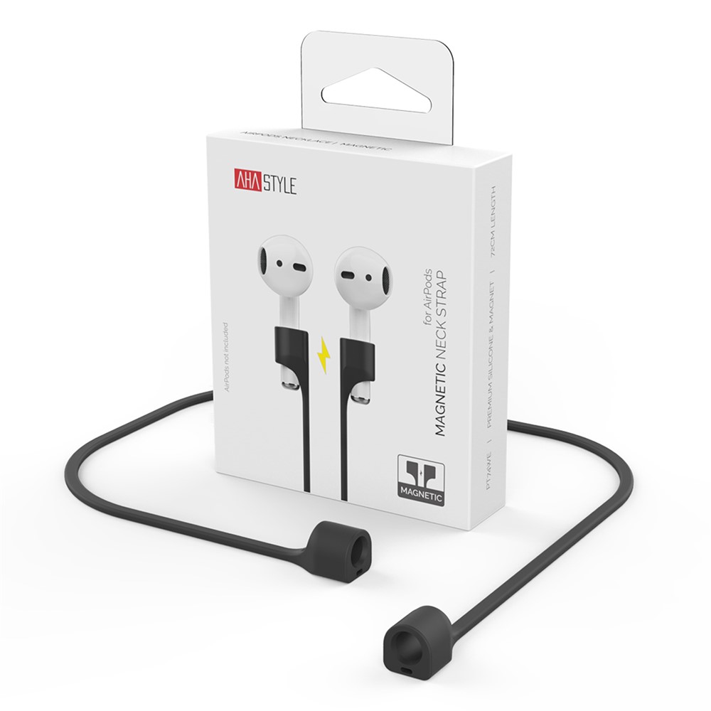 AHASTYLE AHASTYLE AirPods Strap Halsrem Silikon Svart