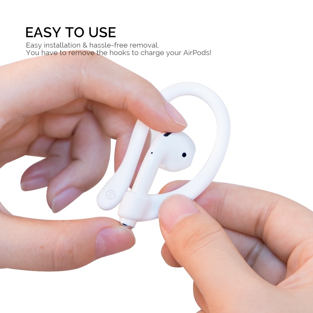 AHASTYLE AHASTYLE AirPods/AirPods Pro 2/1 Öronkrokar Vit