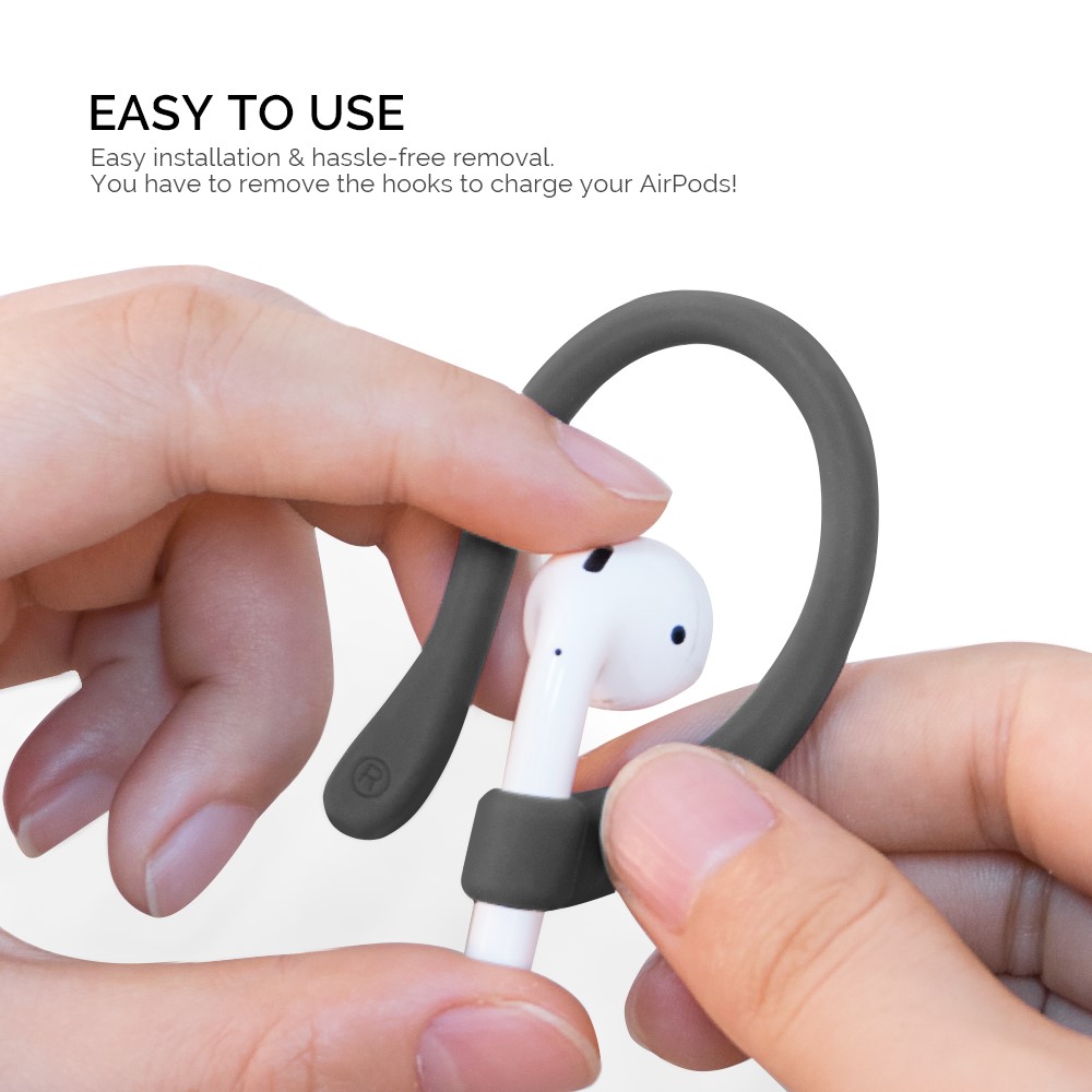 AHASTYLE AHASTYLE AirPods/AirPods Pro 2/1 Öronkrokar Grå
