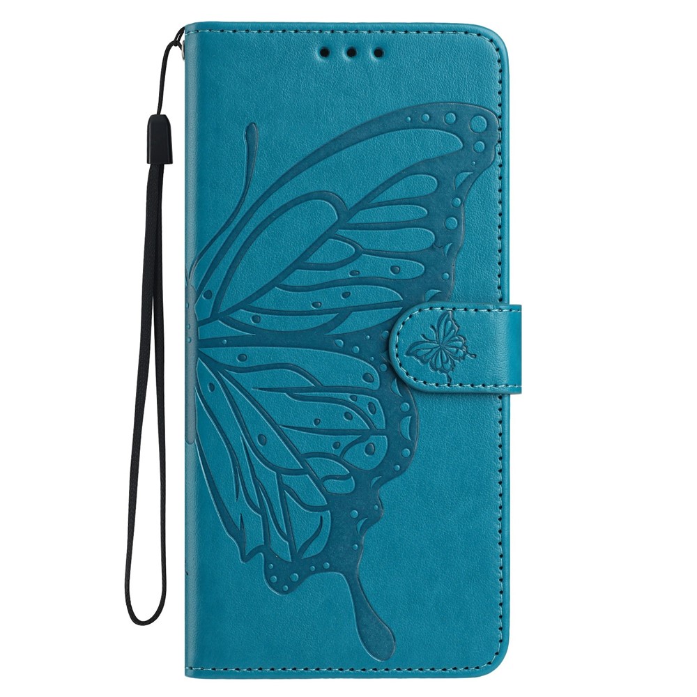  Samsung Galaxy S26 Ultra Fodral Fjäril Tryck Blå