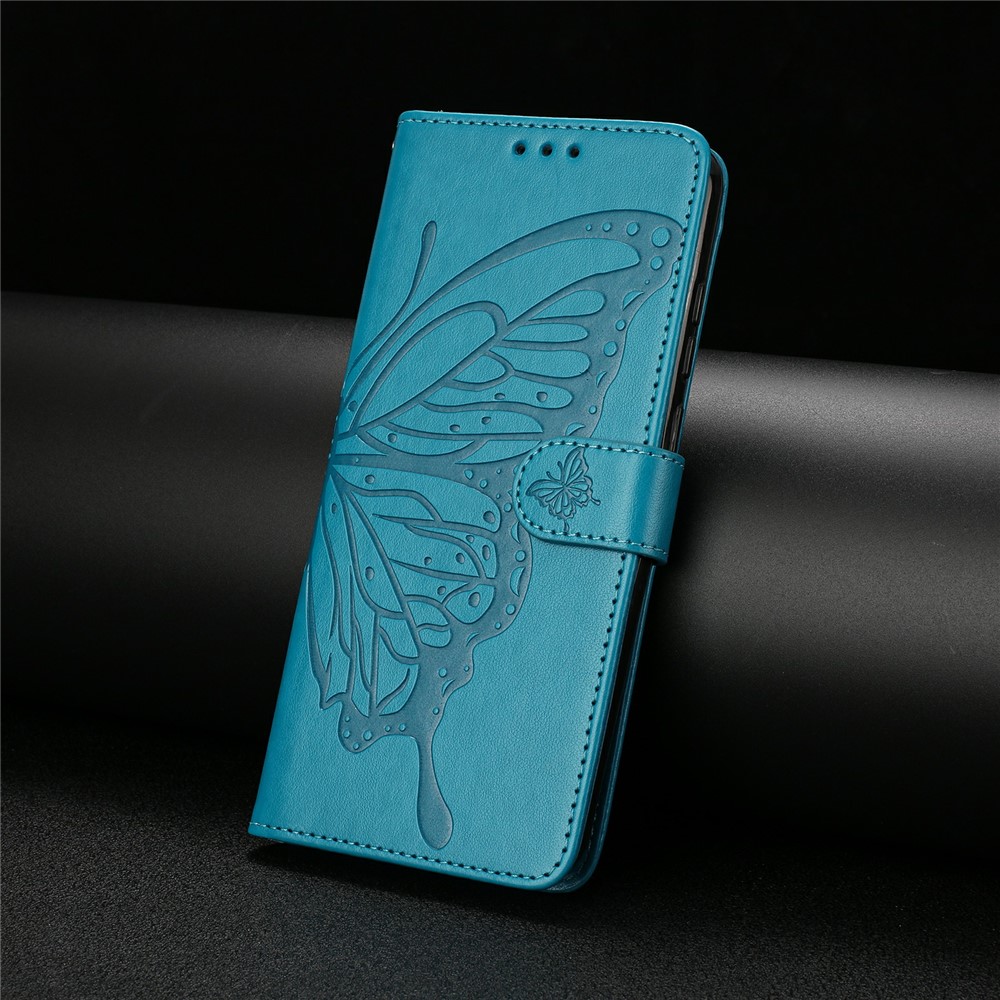  Samsung Galaxy S26 Ultra Fodral Fjäril Tryck Blå