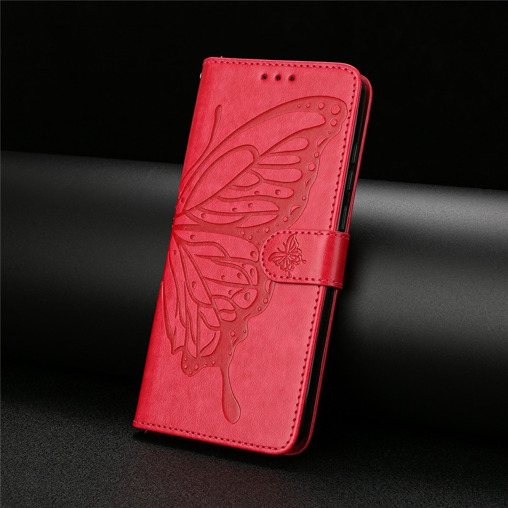  Samsung Galaxy S26 Ultra Fodral Fjäril Tryck Röd