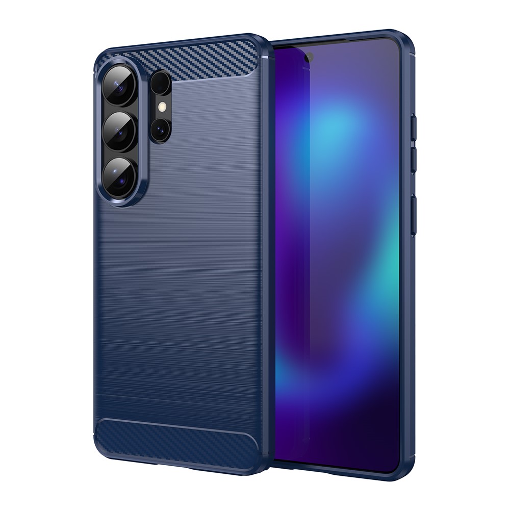  Samsung Galaxy S26 Ultra Skal Borstad Stål Textur Blå