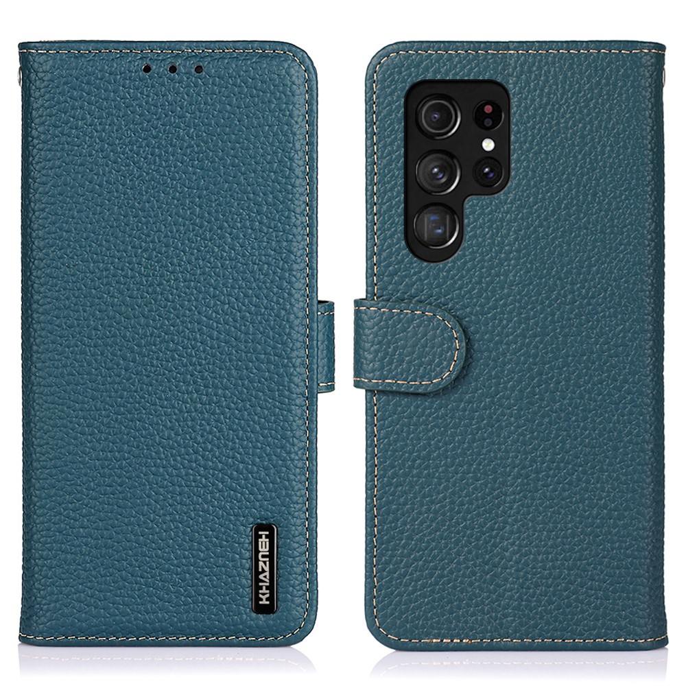 KHAZNEH KHAZNEH Samsung Galaxy S26 Ultra Fodral Äkta Läder Grön