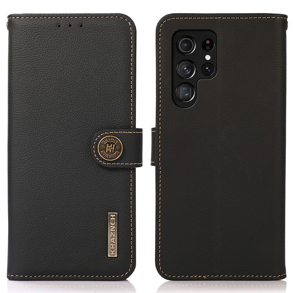 KHAZNEH KHAZNEH Samsung Galaxy S26 Ultra Fodral Äkta Läder Svart