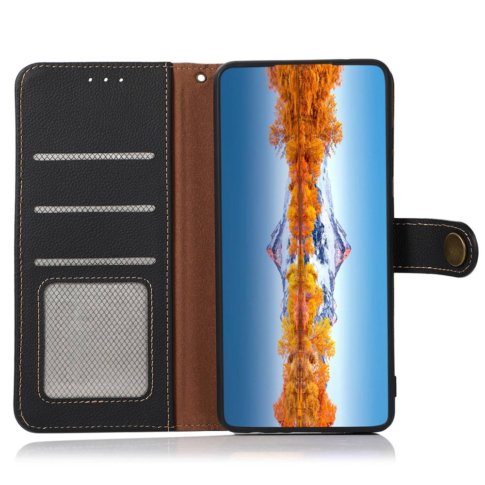 KHAZNEH KHAZNEH Samsung Galaxy S26 Ultra Fodral Äkta Läder Svart