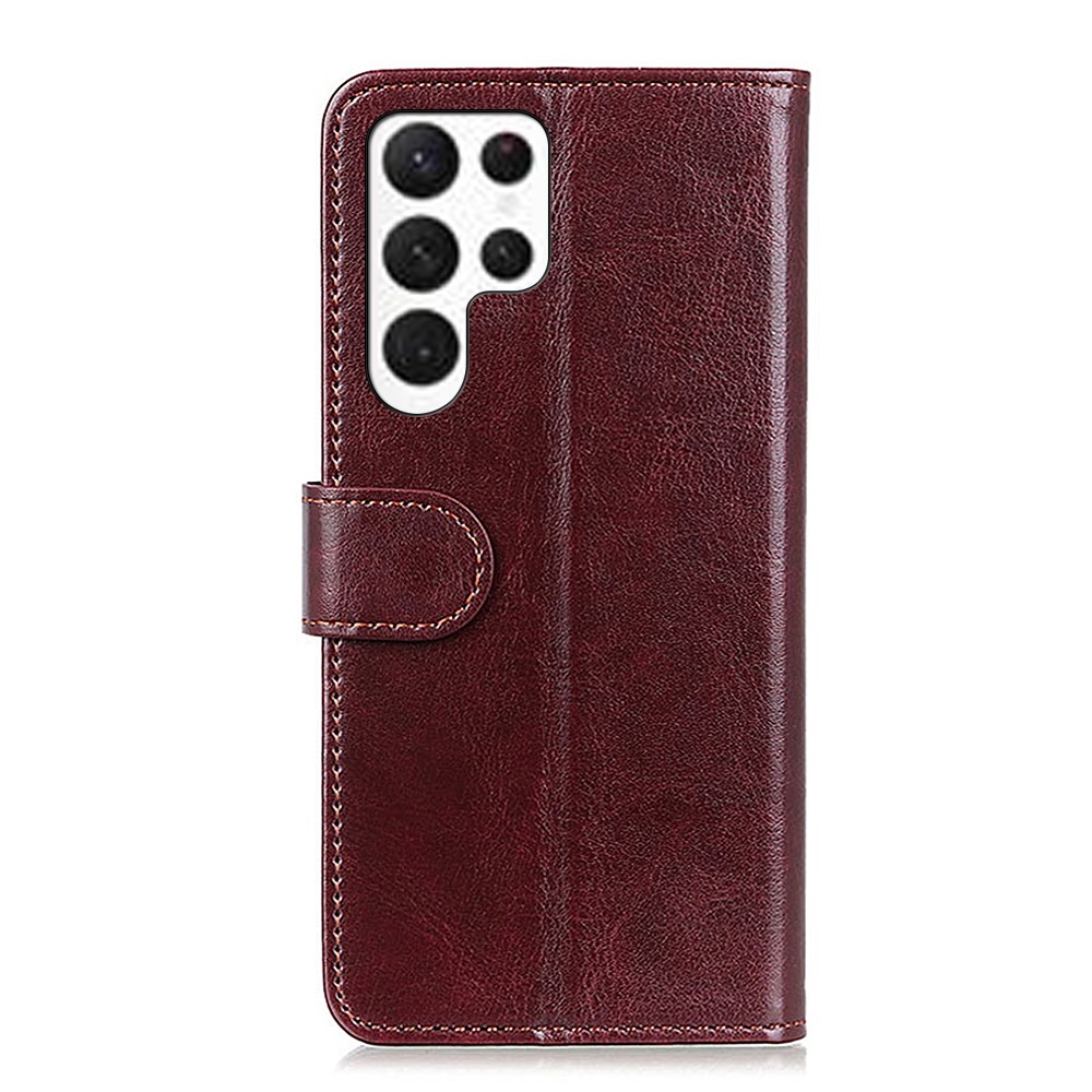  Samsung Galaxy S26 Ultra Fodral Crazy Horse Läder Brun