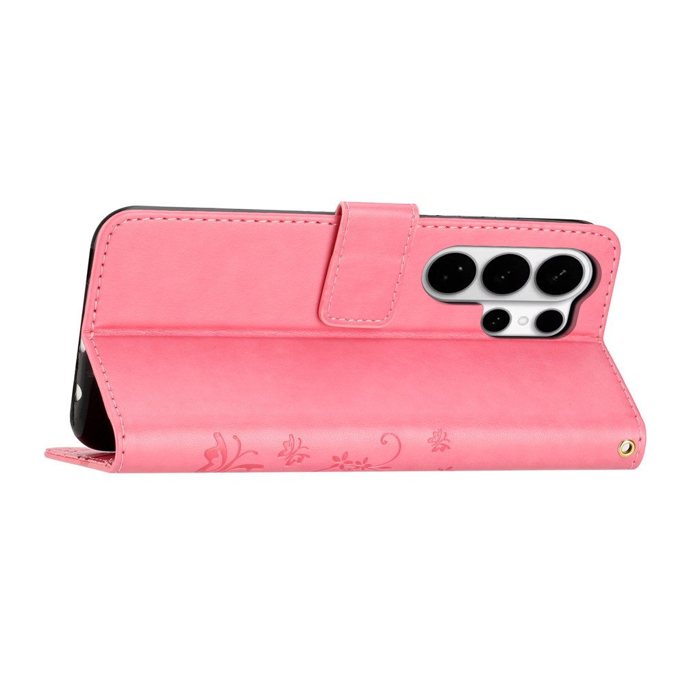  Samsung Galaxy S26 Ultra Fodral Med Blommigt Tryck Rosa