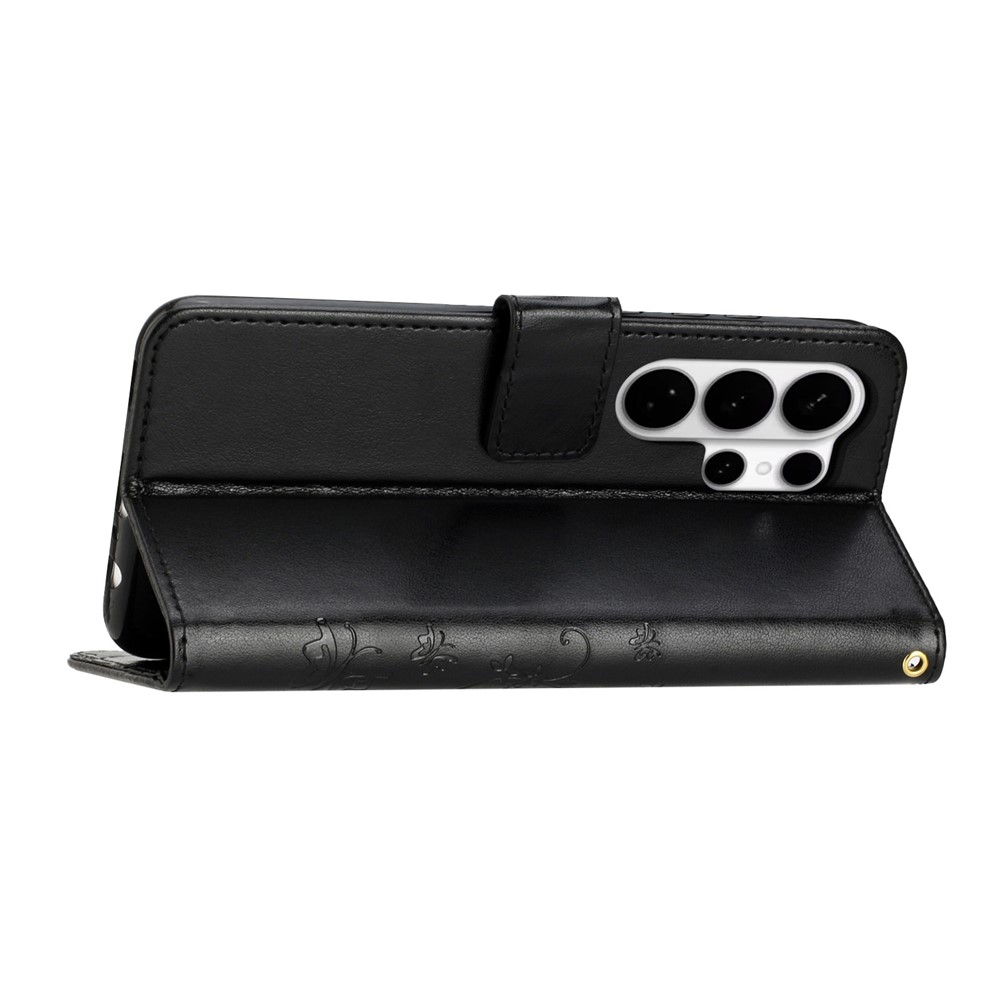  Samsung Galaxy S26 Ultra Fodral Med Blommigt Tryck Svart