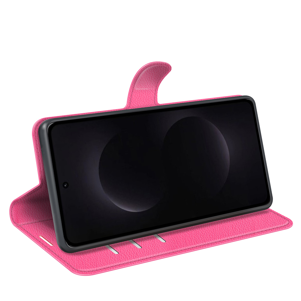  Samsung Galaxy S26 Ultra Fodral Litchi Läder Rosa