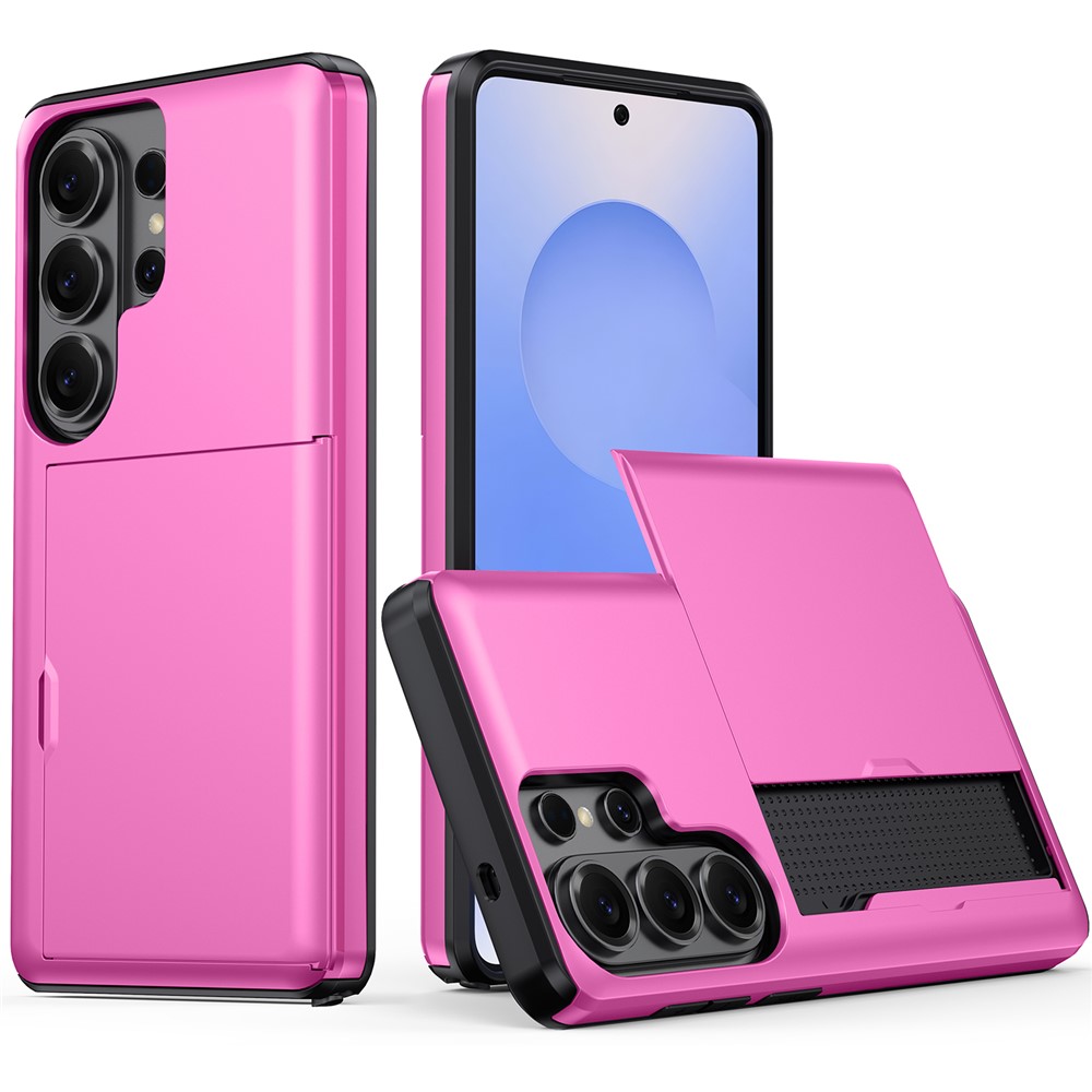  Samsung Galaxy S26 Ultra Skal Hybrid Med Kortfack Rosa