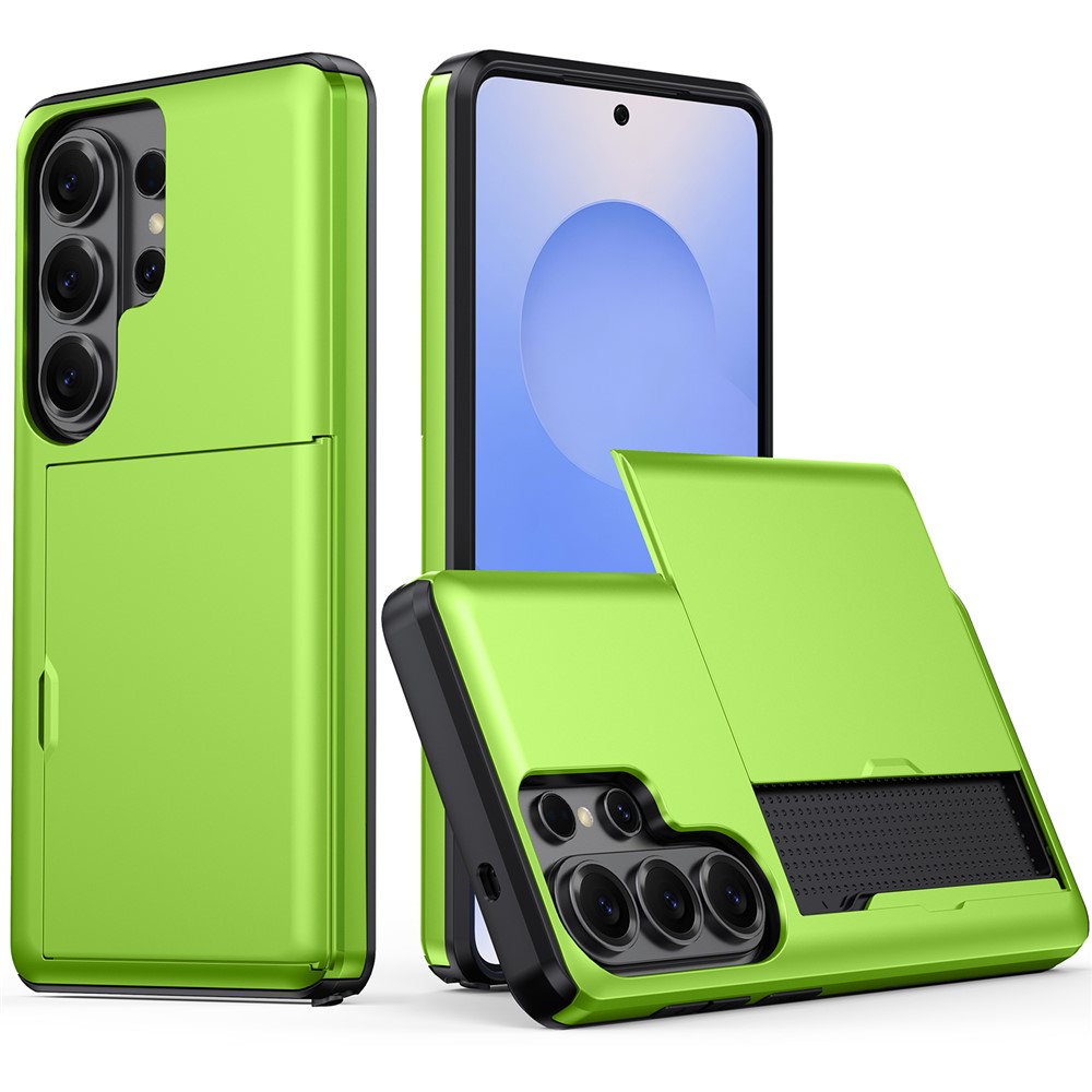  Samsung Galaxy S26 Ultra Skal Hybrid Med Kortfack Grön