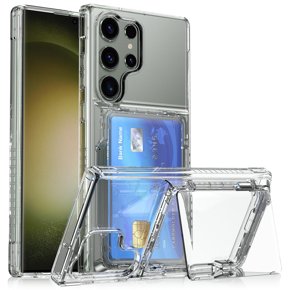  Samsung Galaxy S26 Ultra Skal Kickstand Med Kortfack Transparent