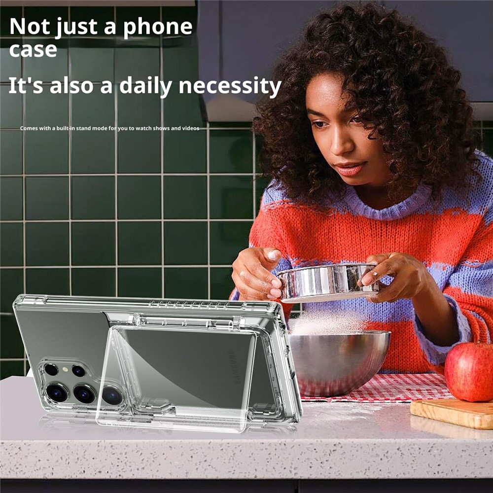  Samsung Galaxy S26 Ultra Skal Kickstand Med Kortfack Transparent
