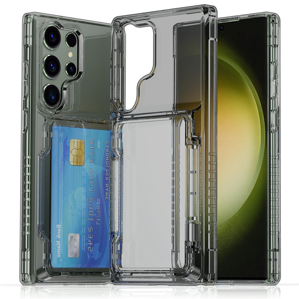  Samsung Galaxy S26 Ultra Skal Kickstand Med Kortfack Tonad Svart