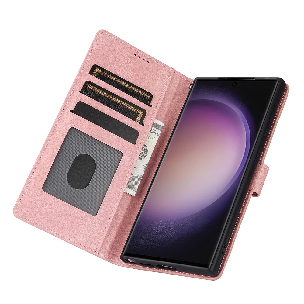  Samsung Galaxy S26 Ultra Fodral Läder Rosa