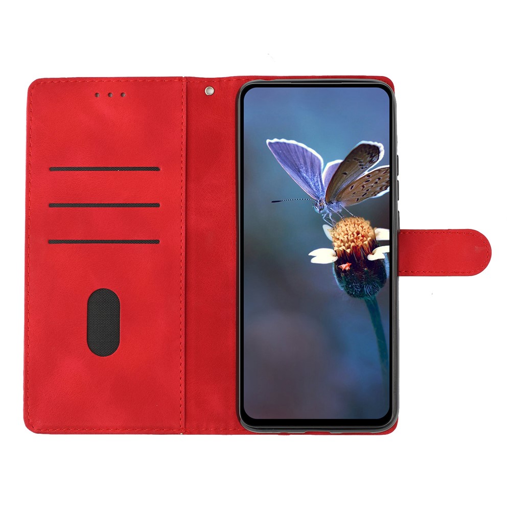  Samsung Galaxy S26 Ultra Fodral Med Blommigt Tryck Läder Röd