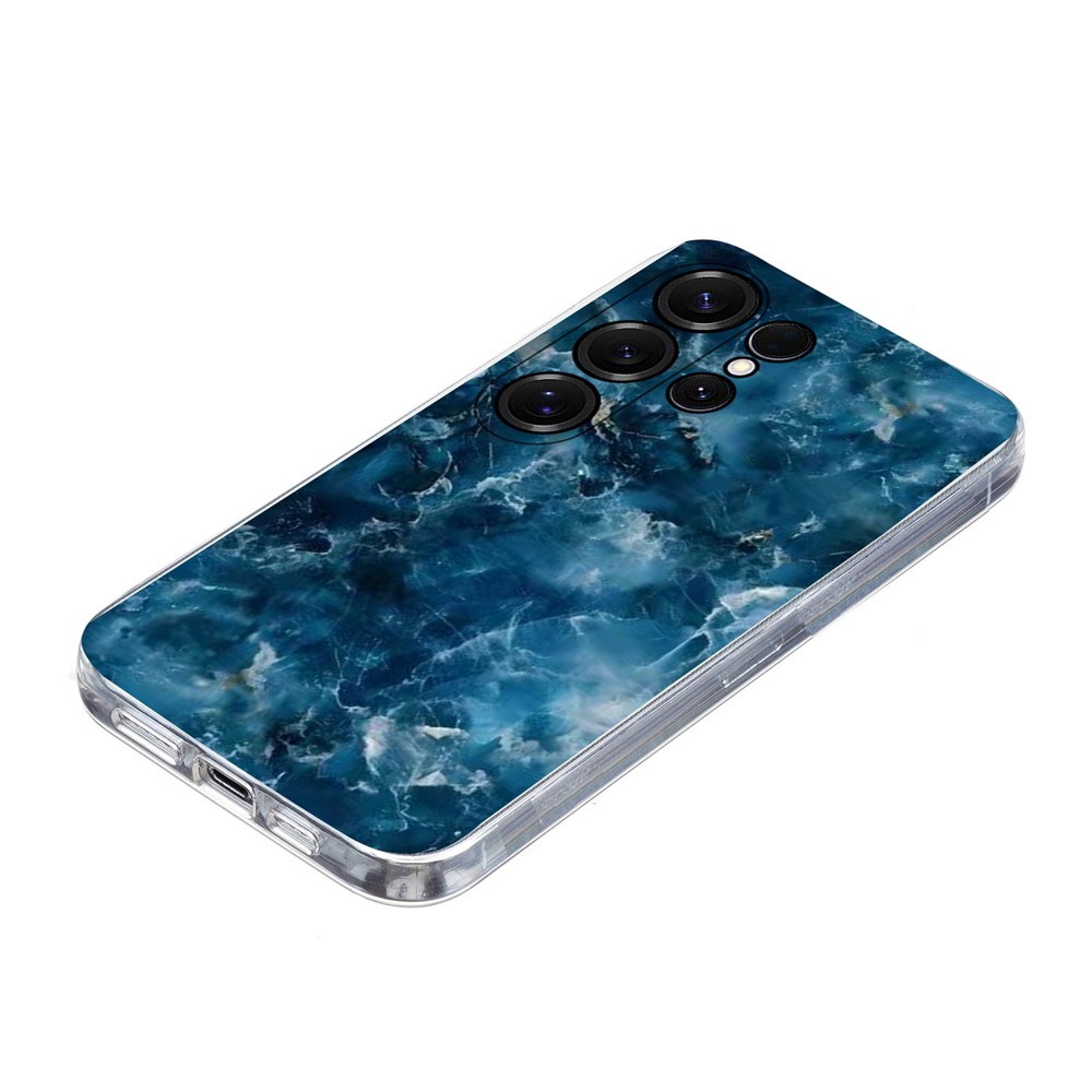  Samsung Galaxy S26 Ultra Skal Marmor TPU Blå
