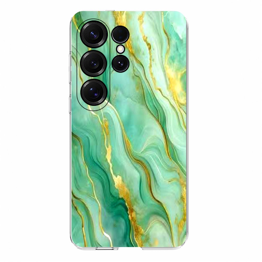  Samsung Galaxy S26 Ultra Skal Marmor TPU Grön