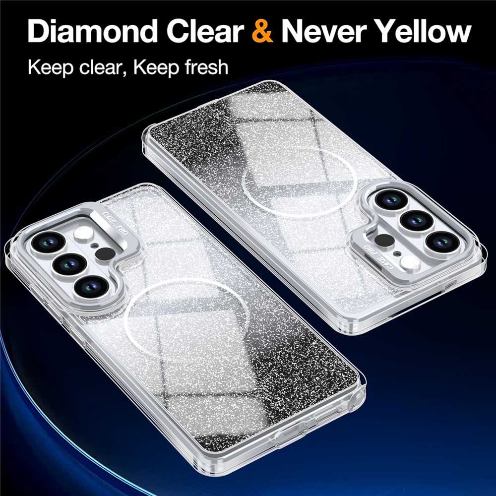  Samsung Galaxy S26 Ultra Skal MagSafe Gradient Glitter Svart