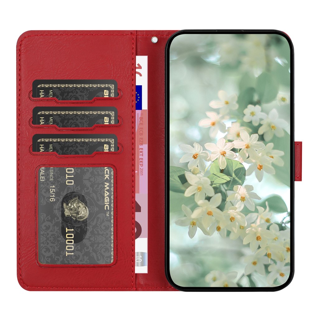  Samsung Galaxy S26 Ultra Fodral Med Blommigt Tryck Röd