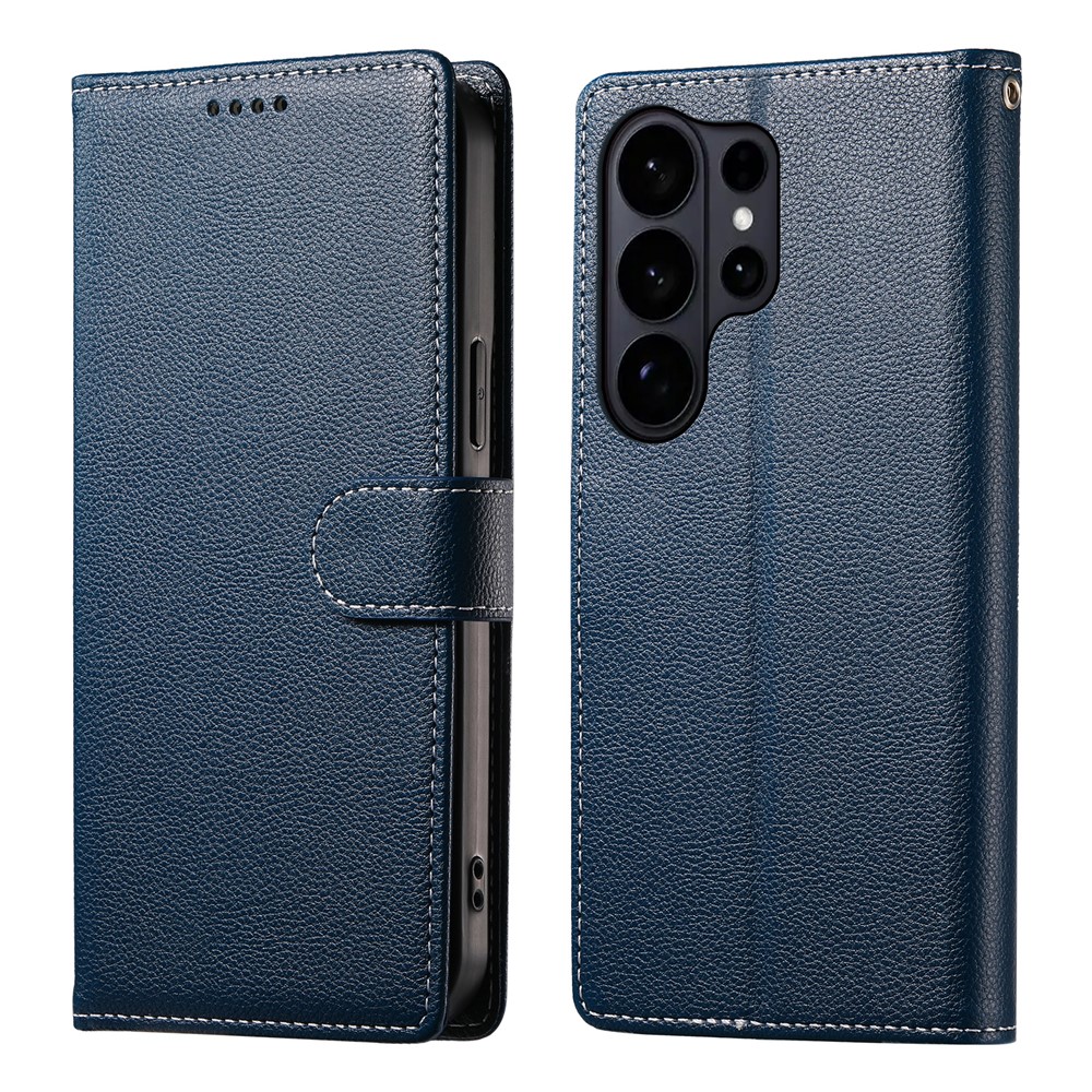  Samsung Galaxy S26 Ultra Plånboksfodral Läder Blå