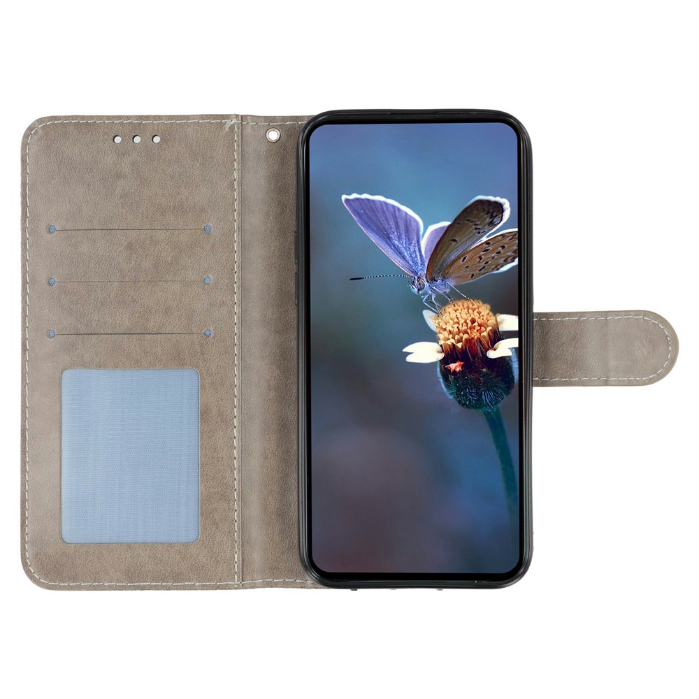  Samsung Galaxy S26 Ultra Fodral Med Blommigt Tryck Grå