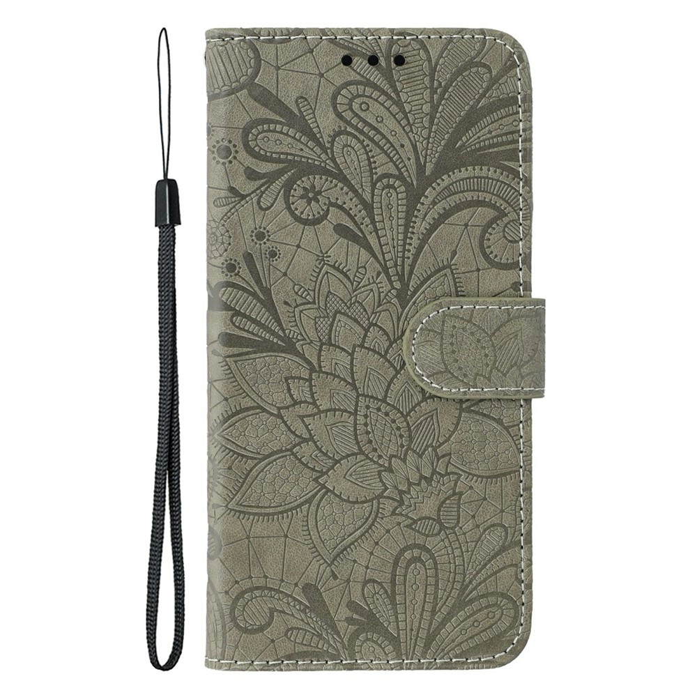  Samsung Galaxy S26 Ultra Fodral Med Blommigt Tryck Grå