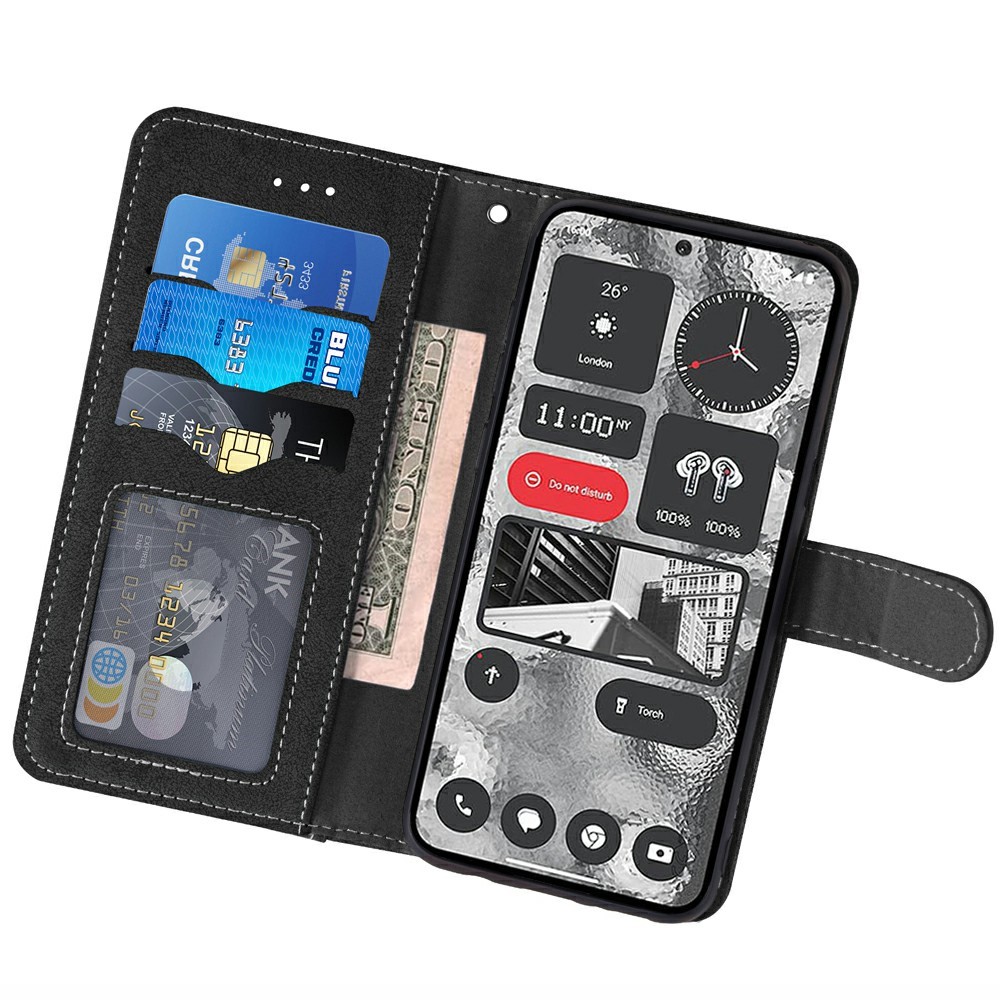  Samsung Galaxy S26 Ultra Fodral Multifunktionellt Läder Svart