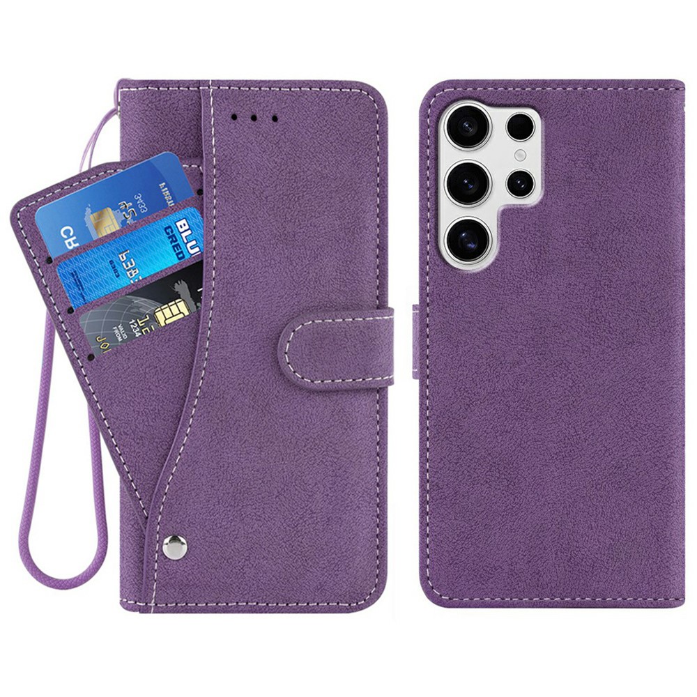  Samsung Galaxy S26 Ultra Fodral Multifunktionellt Läder Lila