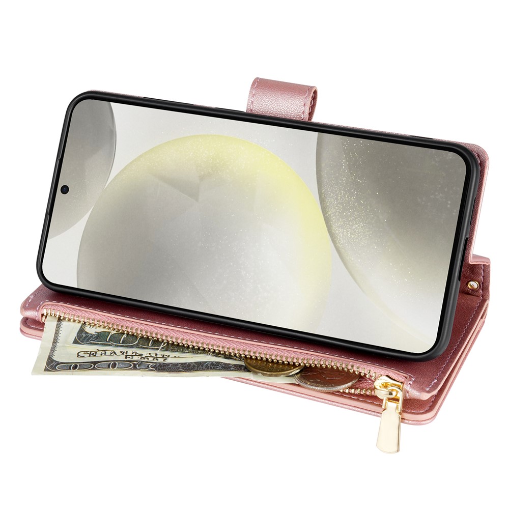  Samsung Galaxy S26 Ultra Fodral Rhombus Läder Roséguld