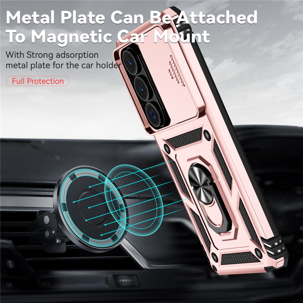  Samsung Galaxy S26 Ultra Skal CamShield Ring Hybrid Roséguld