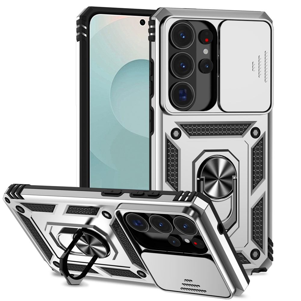  Samsung Galaxy S26 Ultra Skal CamShield Ring Hybrid Silver